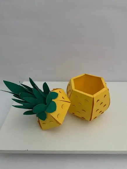 Arquivo de corte caixa abacaxi 3D Studio