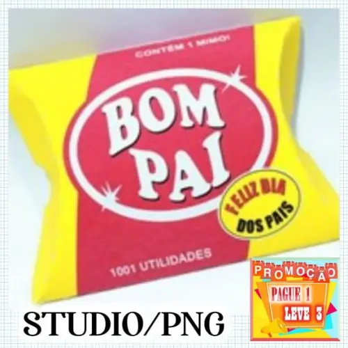 Arquivo De Corte Caixa Almofada Bombril Bom Pai *studio/png