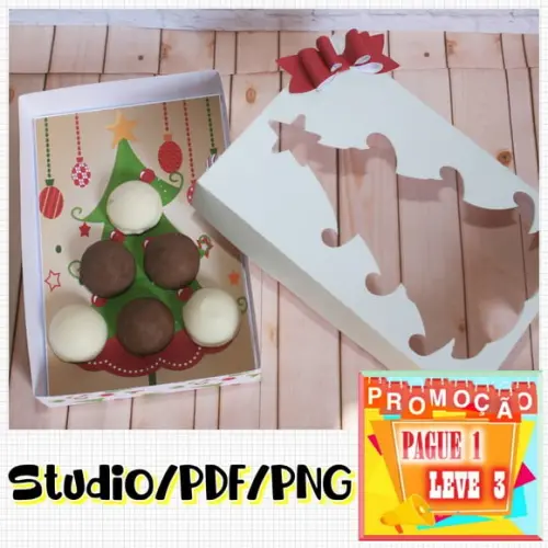 Arquivo de Corte Caixa Arvore para Doces de Natal