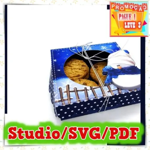 Arquivo de corte caixa Biscoito Natal