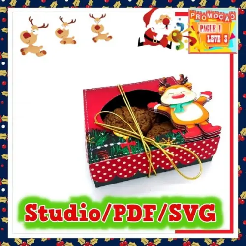 Arquivo de corte caixa Biscoito Natal