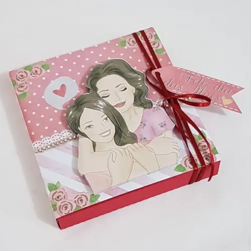 Arquivo de corte Caixa cartão - Dia das Mães Studio/PDF