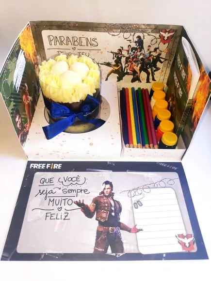 Arquivo de corte Caixa Cenário - Freefire *STUDIO/PDF