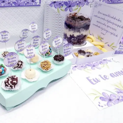 Arquivo de corte Caixa Cenário - Floral Lilás *STUDIO/PDF