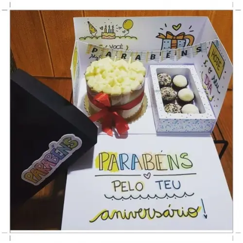Arquivo de corte Caixa Cenário - Parabéns *STUDIO