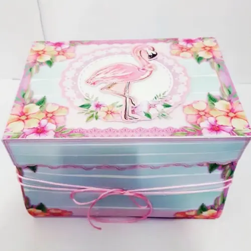 Arquivo de corte Caixa cenário Flamingo *Studio/PDF