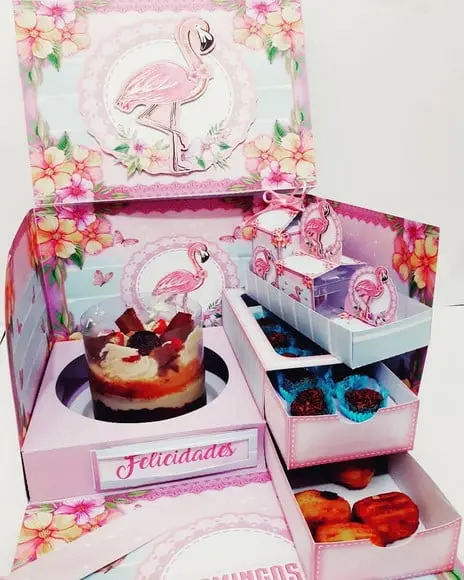 Arquivo de corte Caixa cenário Flamingo *Studio/PDF