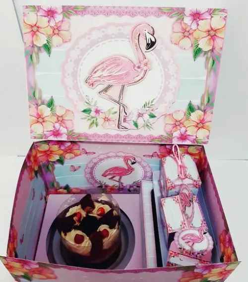 Arquivo de corte Caixa cenário Flamingo *Studio/PDF