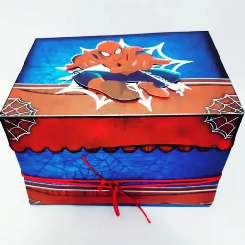 Arquivo de corte Caixa cenário Homem Aranha *Studio/PDF