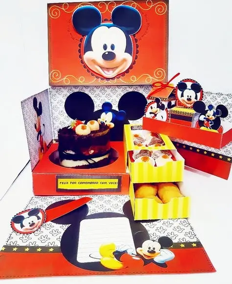 Arquivo de corte Caixa Cenário Mickey *Studio/PDF