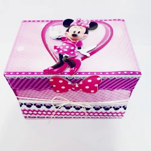 Arquivo de corte Caixa Cenário Minnie Rosa *Studio/PDF