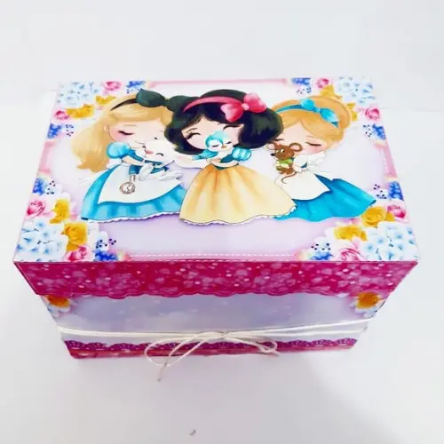 Arquivo de corte Caixa Cenário Princesas *Studio/PDF
