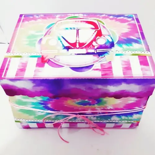 Arquivo de corte Caixa cenário Tie Dye *Studio/PDF