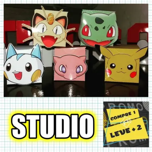 Arquivo de Corte Caixa Cubo Pokémon Studio