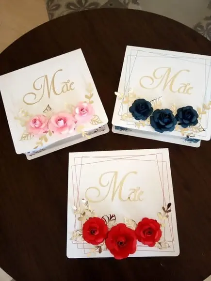 Arquivo de Corte Caixa Dia das Mães com Flores 3d *studio