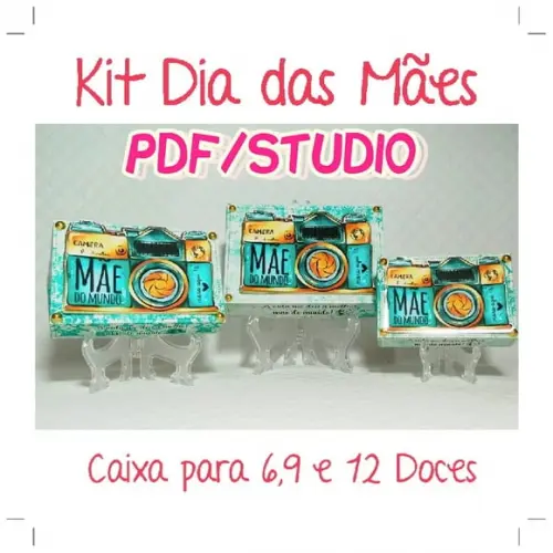 Arquivo de corte Caixa doces Dia das Mães *Studio/PDF