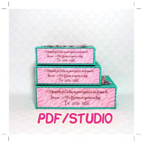 Arquivo de corte Caixa doces Dia das Mães *Studio/PDF
