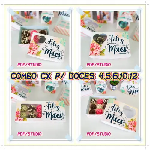 Arquivo de corte Caixa doces Dia das Mães *Studio/PDF*