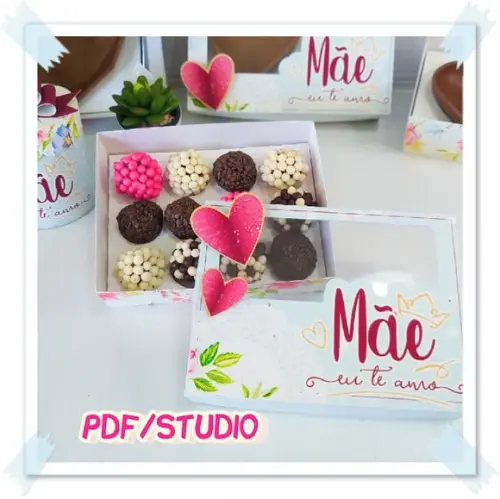 Arquivo de corte Caixa doces Dia das Mães *Studio/PDF*