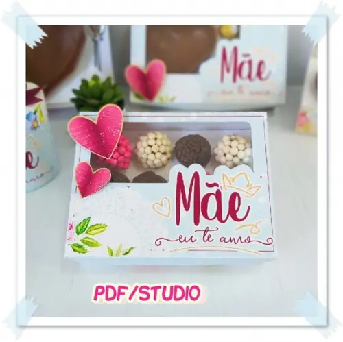 Arquivo de corte Caixa doces Dia das Mães *Studio/PDF*