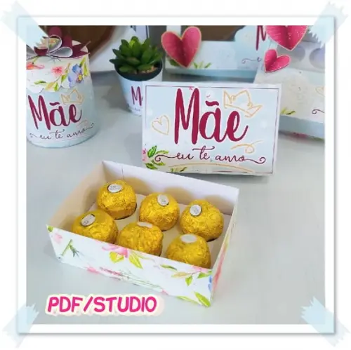 Arquivo de corte Caixa doces Dia das Mães *Studio/PDF*