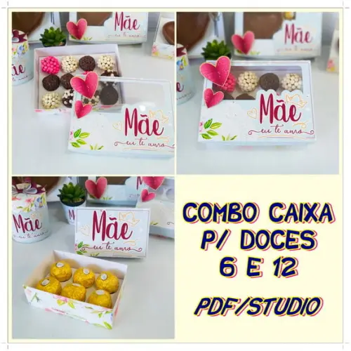 Arquivo de corte Caixa doces Dia das Mães *Studio/PDF*