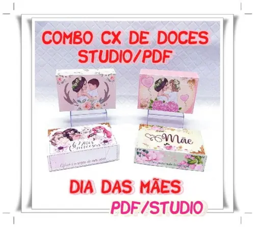 Arquivo de corte Caixa doces Dia das Mães Studio/PDF