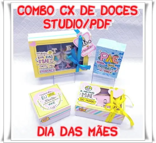 Arquivo de corte Caixa doces Dia das Mães Studio/PDF