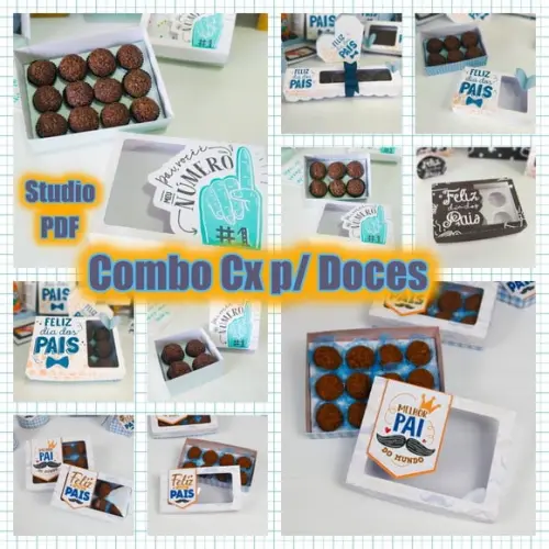 Arquivo de corte caixa doces Dia dos Pais *Studio/PDF*