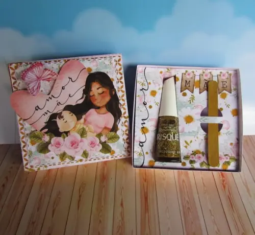 Arquivo de corte Caixa esmalte Dia das Mães Studio/PDF