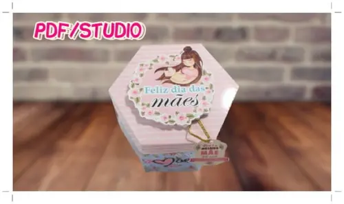 Arquivo de corte Caixa explosão Dia das Mães Studio/PDF