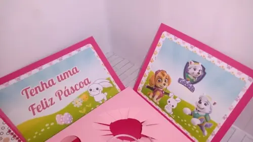 Arquivo de corte Caixa Explosão Páscoa Studio/PDF/PNG