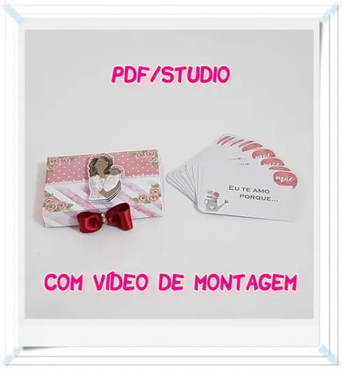 Arquivo de corte Caixa Mensagens - Dia das Mães Studio/PDF