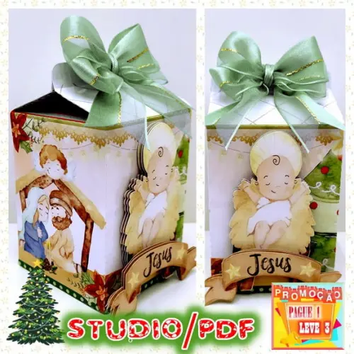 Arquivo de corte caixa Milk Natal Religioso