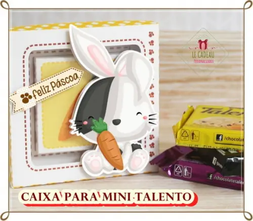Arquivo de corte caixa Mini Talento Páscoa DXF/PDF/SVG/PNG