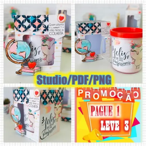 Arquivo de corte Caixa para Caneca Dia dos Professores