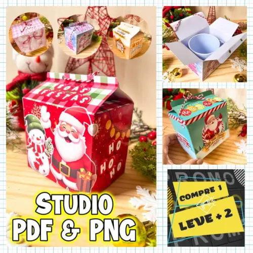 Arquivo de Corte Caixa para Caneca Natal
