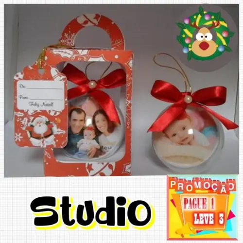 Arquivo de Corte Caixa para Esfera ou Bola Natal *studio