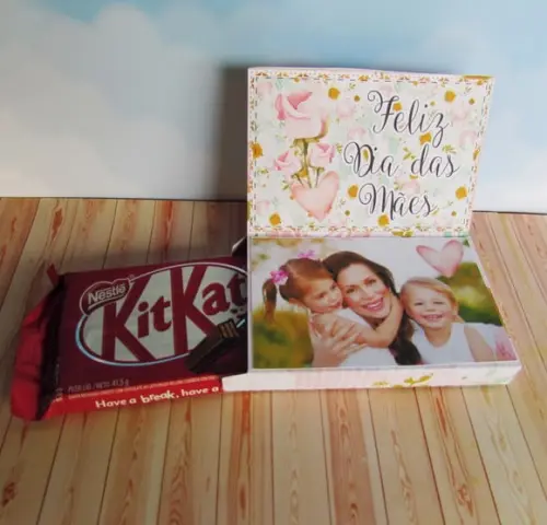 Arquivo de Corte Caixa para kitkat- Dia das Mães Studio/PDF