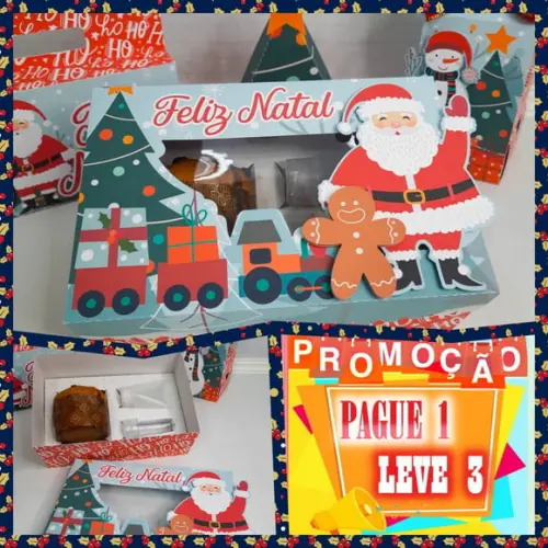 Arquivo de corte caixa para Kit Confeiteiro - Natal