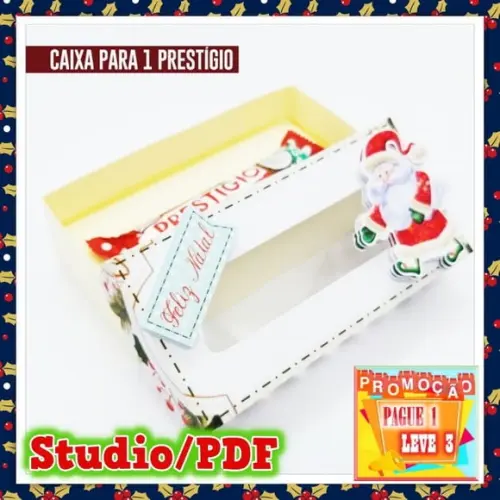 Arquivo de corte Caixa porta Chocolate Prestígio Natal