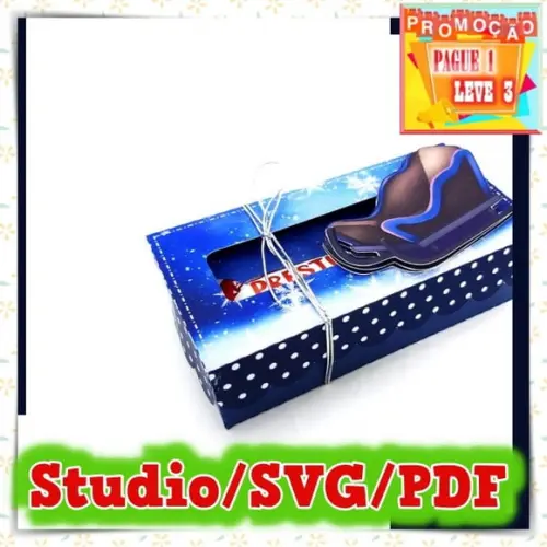 Arquivo de corte Caixa porta Chocolate Prestígio Natal