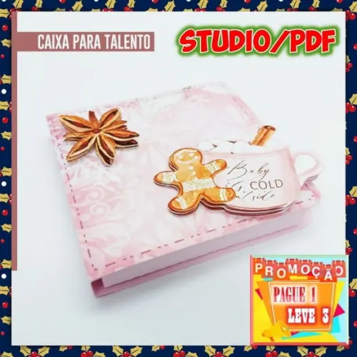 Arquivo de corte Caixa porta Chocolate Talento 90g Natal