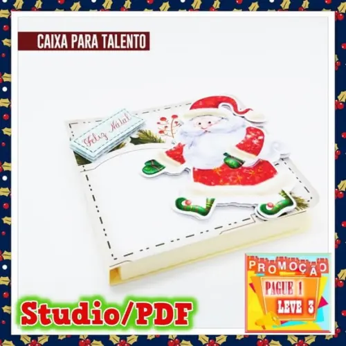Arquivo de corte Caixa porta Chocolate Talento 90g Natal