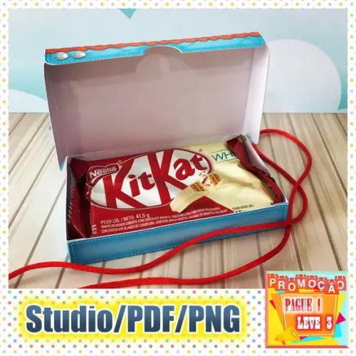 Arquivo de corte Caixa porta kit kat Dia das Crianças