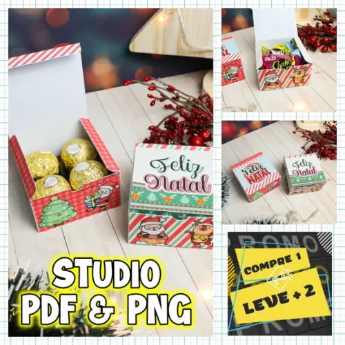 Arquivo de Corte Caixa Presente Natal