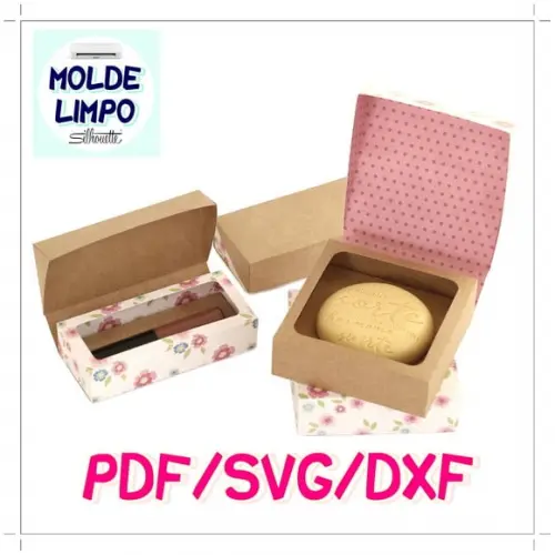 Arquivo de corte caixa sabonete Dia das Mães DXF/PDF/SVG