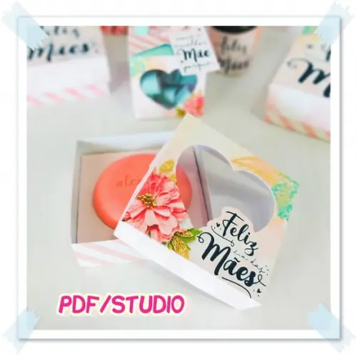 Arquivo de corte Caixa Sabonete Dia das Mães Studio/PDF