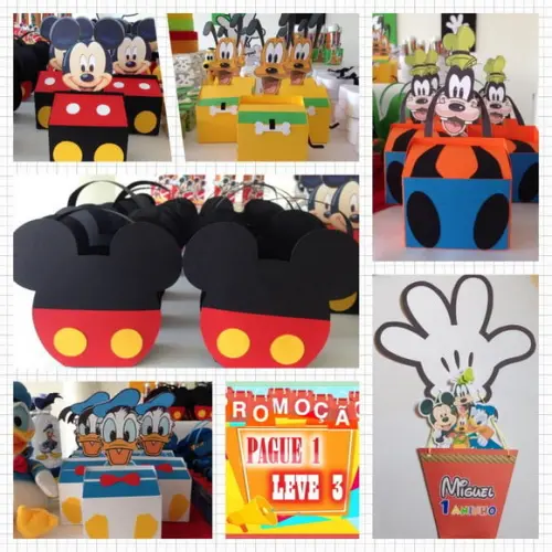 Arquivo de corte caixa turma do Mickey *Studio