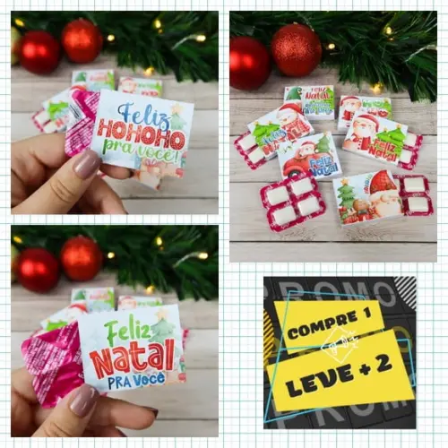 Arquivo de Corte Caixinha para Chiclete Natal Studio/pdf
